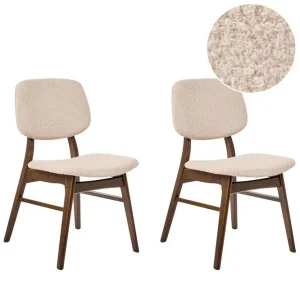 Nyhet Matsalsstol Ella set om 2 Mörk Trä-Beige Mörk Trä-Beige - Möbler