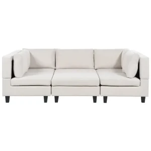 Modulsoffa med fotpall Unstad Beige/svart, Symmetrisk Beige/svart, Symmetrisk - Möbler Kundfavorit