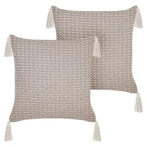 Premium Prydnadskuddar Hakone set om 2 Taupe, Fyrkantig Taupe, Fyrkantig - Utemöbler & utemiljö