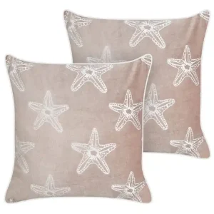 Rea Prydnadskuddar Ceramium set om 2 Rosa/Vit Rosa/Vit - Textil & mattor