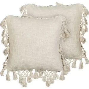 Rea Prydnadskuddar Olearia set om 2 Beige Beige - Textil & mattor