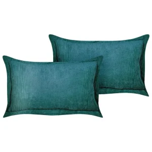 Kampanj Prydnadskuddar Zinnia set om 2 Blå, Rektangulär Blå, Rektangulär - Textil & mattor