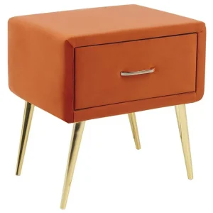 Sängbord Flayat Orange, guld Orange, guld - Möbler Populär