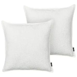 Prydnadskuddar Senecia set om 2 Vit Vit - Textil & mattor Trygg betalning