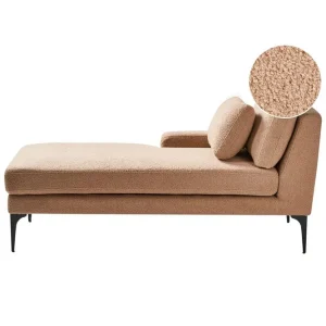 Schäslong Ewron Beige, svart, Högervänd Beige, svart, Högervänd - Möbler Rabatter