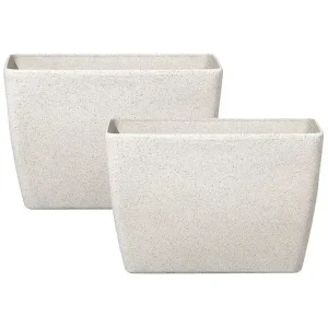 Trädgårdskruka Baris set om 2 Beige, 60x27x41 cm Beige, 60x27x41 cm - Inredning Rabatter