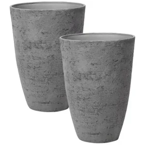 Trädgårdskruka Camia set om 2 Grå, 51x51x71 cm Grå, 51x51x71 cm - Inredning Handla nu