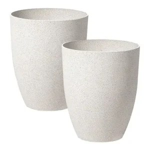 Beställ nu Trädgårdskruka Croton set om 2 Vit, 43x43x52 cm Vit, 43x43x52 cm - Inredning