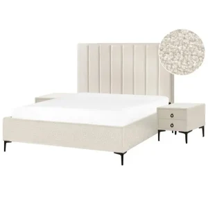 Sovrumsset Sezanne Vit/Svart, 160x200 cm, Bouclé Vit/Svart, 160x200 cm, Bouclé - Möbler Rabatter