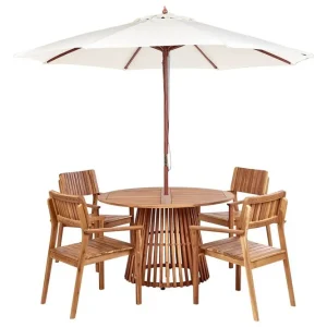 Matsalsset Agello Ljus trä/beige, 4-Sits, Ja Ljus trä/beige, 4-Sits, Ja - Utemöbler & utemiljö Populärt val
