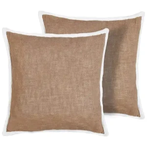 Extra rabatt Prydnadskuddar Ianthe set om 2 Brun/Vit Brun/Vit - Textil & mattor