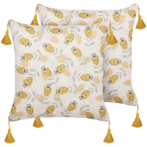 Erbjudande Prydnadskuddar Abutilon set om 2 - Textil & mattor