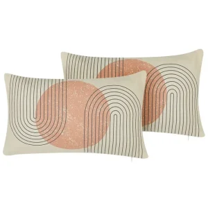 Fynd Prydnadskuddar Gerbera set om 2 - Textil & mattor