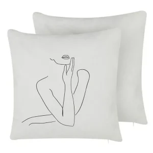 Prydnadskuddar Meadowfoam set om 2 - Textil & mattor Fynd