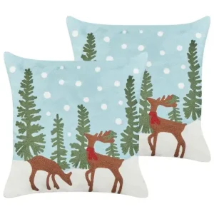 Erbjudandepris Prydnadskuddar Peppermint set om 2 - Textil & mattor