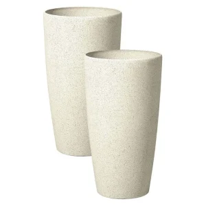 Populär Trädgårdskruka Abdera set om 2 Beige, 23x23x42 cm Beige, 23x23x42 cm - Inredning