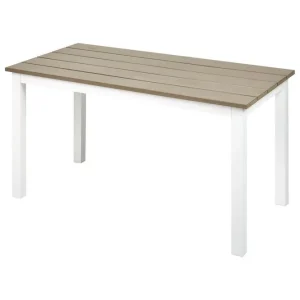 risnedsättning Trädgårdsbord Messina Ljus trä/vit, 52x96x50 cm Ljus trä/vit, 52x96x50 cm - Utemöbler & utemiljö
