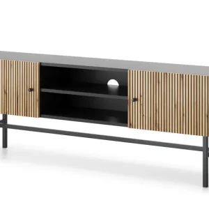 Begränsad tid Francisca Tv-bänk 155 cm Svart/Ek - Möbler