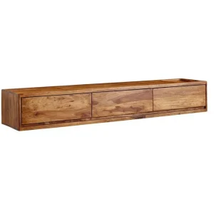 Wohnling Lowboard Wohnling Massivt trä hängande med 3 lådor lantlig stil - Möbler Premium