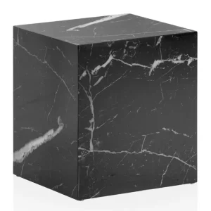 Sista chansen Wohnling Soffbord Wohnling MONOBLOC marmorausseende 40x40x45 cm, modern stil Marmor Svart Marmor Svart - Möbler