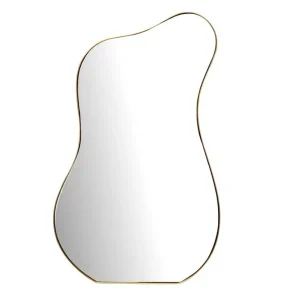 Fynd Wohnling Spegel Wohnling Asymmetrisk metallram oval 100 cm - Inredning