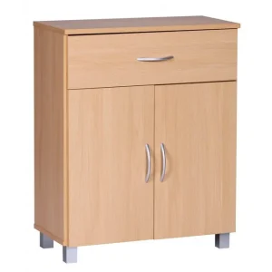 Sideboard Wohnling Folierad spånskiva 60 x 75 cm 2 dörrar 1 låda modern stil - Förvaring Nyhet