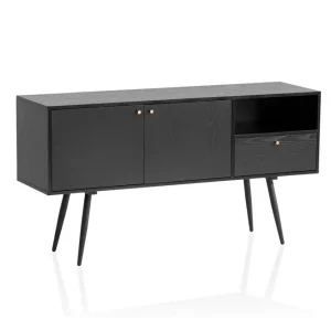 Säker betalning Wohnling Sideboard Wohnling Melaminbelagd MDF 140 cm med 2 dörrar 1 låda Modern - Förvaring