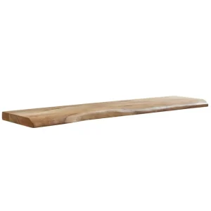 Lågt pris Wohnling Vägghylla Wohnling träkant, massivt trä, flytande hylla, lantlig stil 120 cm 120 cm - Förvaring