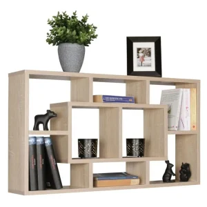 Wohnling Vägghylla Wohnling PAOLA melaminbelagd MDF, förvaringshylla, väggmonterad, modern stil Sonoma Sonoma - Förvaring Säker betalning