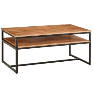 Begränsad tid Wohnling Soffbord Wohnling Massivt trä 100 cm rektangulär med bricka modern - Möbler