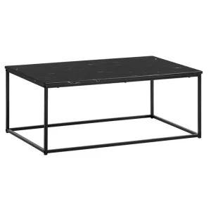 Kampanj Wohnling Soffbord Wohnling marmorutseende, rektangulär elegant, modern stil Svart, marmor svart Svart, marmor svart - Möbler