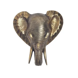 Kundfavorit Wohnling Väggdekoration Wohnling Elefant Polerad gjuten aluminium väggmonterad industriell - Inredning