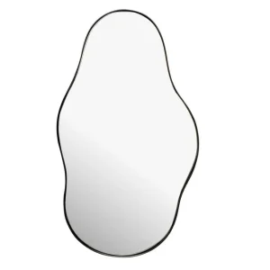 Rabatt Wohnling Spegel Wohnling Asymmetrisk metallram oval 80 cm - Inredning
