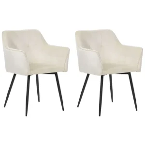 Populär Set med 2 matstolar Jasmin Beige, svart - Möbler