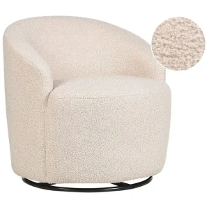 Billig Svängbar fåtölj Davik Beige, svart - Möbler