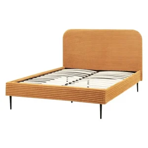 Beställ idag Säng med lamellram Flayat Orange, svart, 140x200 cm - Möbler