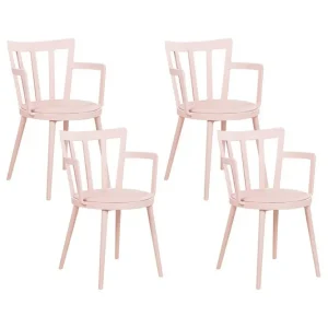 Fynd Set med 4 matstolar Morill Rosa - Möbler
