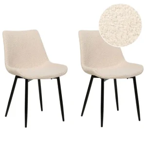 Set med 2 matstolar Avilla Beige, svart - Möbler I lager