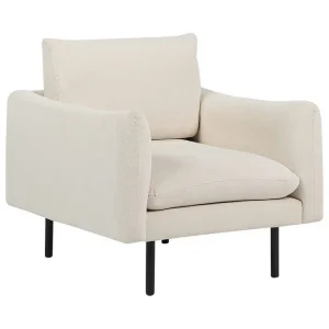 Fåtölj Vinterbro Beige, svart/Polyester - Möbler Kampanj