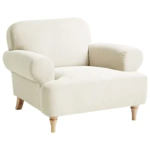 Rabatt Fåtölj Kiberg Beige, ljust trä - Möbler