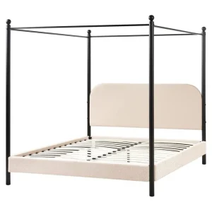 Himmelssäng Dannemois Beige, svart, 160x200 cm - Möbler Billigare