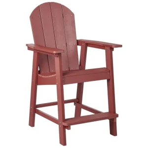 Trädgårdsstol Adirondack Röd, 58x71x124 cm - Utemöbler & utemiljö Endast idag