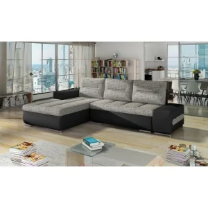 Sektionssoffa Eltap Ottavio 275x180x85 cm Berlin 01, Soft 11, Grå, Svart, Vänster - Möbler Handla nu