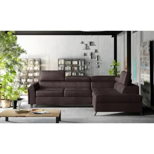 Outlet Hörnsoffa Eltap Kairos 265x200x92 cm Mat Velvet 29, Brun, Höger - Möbler