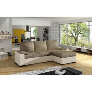 Premium Hörnsoffa Eltap Letto 245x160x90 cm Berlin 03, Soft 33, Beige - Möbler
