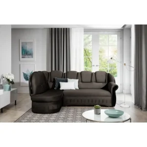 risnedsättning Hörnsoffa Eltap Lord 243x180x112 cm Monolith 29, Mörk Brun, Vänster - Möbler