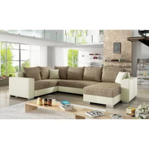 Hörnsoffa Eltap Marco 312x210x92 cm Berlin 03, Soft 33, Beige, Höger - Möbler Säker betalning