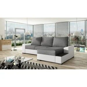Snabb frakt Hörnsoffa Eltap Negro 245x165x90 cm Sawana 05, Soft 17, Grå, Vit, Höger - Möbler