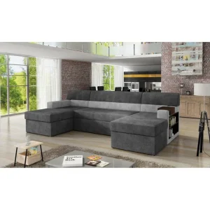 Hörnsoffa Eltap Markos 310x159x90 cm Dora 95, Dora 90, Mörkgrå, Grå, Höger - Möbler Köp online