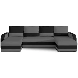 Rabatter Hörnsoffa Eltap Marion 312x143x88 cm Alova 36, Alova 04, Grå, Svart - Möbler